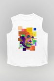 Einstein Beyaz Unisex Kolsuz Tişört