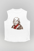 Einstein Beyaz Unisex Kolsuz Tişört