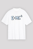 Einstein Beyaz Unisex Oversize Tişört T-Shirt
