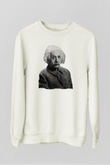 Einstein Beyaz Unisex Sweatshirt