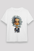 Einstein Beyaz Unisex Tişört T-Shirt - TişörtFabrikası