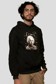 Einstein Siyah Unisex Kapüşonlu Sweatshirt