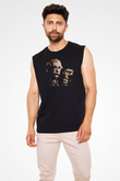Einstein Siyah Unisex Kolsuz Tişört