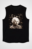 Einstein Siyah Unisex Kolsuz Tişört