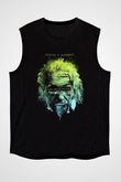 Einstein Siyah Unisex Kolsuz Tişört