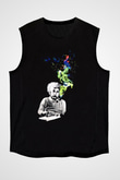 Einstein Siyah Unisex Kolsuz Tişört