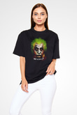 Einstein Siyah Unisex Oversize Tişört T-Shirt