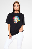 Einstein Siyah Unisex Oversize Tişört T-Shirt