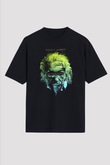 Einstein Siyah Unisex Oversize Tişört T-Shirt