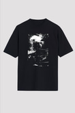 Einstein Siyah Unisex Oversize Tişört T-Shirt