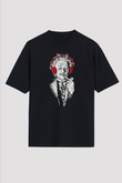 Einstein Siyah Unisex Oversize Tişört T-Shirt