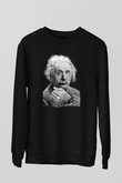 Einstein Siyah Unisex Sweatshirt