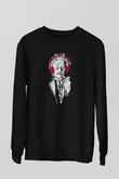 Einstein Siyah Unisex Sweatshirt