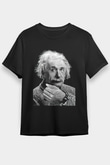 Einstein Siyah Unisex Tişört T-Shirt - TişörtFabrikası