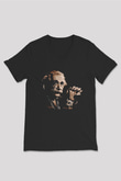 Einstein Siyah Unisex V Yaka Tişört