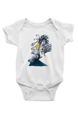 Ejderha Baskılı Beyaz Unisex Bebek Body - Zıbın