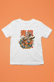 Ejderha Baskılı Beyaz Unisex Beyaz Çocuk Tişört - Tshirt