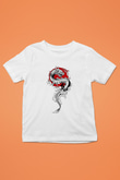 Ejderha Baskılı Beyaz Unisex Beyaz Çocuk Tişört - Tshirt