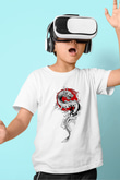 Ejderha Baskılı Beyaz Unisex Beyaz Çocuk Tişört - Tshirt