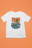 Ejderha Baskılı Beyaz Unisex Beyaz Çocuk Tişört - Tshirt