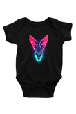 Ejderha Baskılı Unisex Siyah Bebek Body - Zıbın