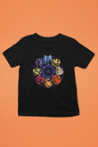 Ejderha Baskılı Unisex Siyah Çocuk Tişört - Tshirt