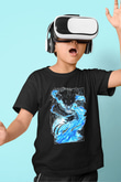 Ejderha Baskılı Unisex Siyah Çocuk Tişört - Tshirt