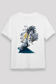 Ejderha Unisex Baskılı Beyaz Tişört - Tshirt