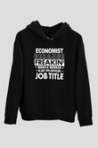 Ekonomist Siyah Unisex Kapşonlu Sweatshirt