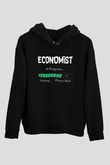 Ekonomist Siyah Unisex Kapüşonlu Sweatshirt