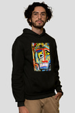 Ekspresyonizm Siyah Unisex Hoodie
