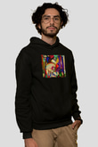 Ekspresyonizm Siyah Unisex Hoodie