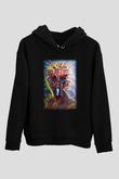Ekspresyonizm Siyah Unisex Hoodie