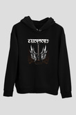 Ektomorf Baskılı Unisex Siyah Hoodie