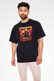 Ektomorf Siyah Unisex Oversize Tişört T-Shirt