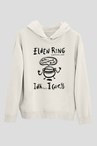 Elden Ring Baskılı Beyaz Unisex Kapüşonlu Sweatshirt