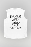 Elden Ring Baskılı Beyaz Unisex Kolsuz Tişört - Tshirt