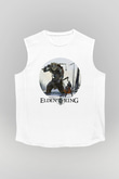 Elden Ring Baskılı Beyaz Unisex Kolsuz Tişört - Tshirt