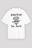 Elden Ring Baskılı Beyaz Unisex Oversize Tişört - Tshirt
