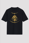 Elden Ring Baskılı Unisex Siyah Oversize Tişört - Tshirt
