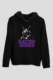 Electric Wizard Baskılı Unisex Siyah Kapüşonlu Sweatshirt