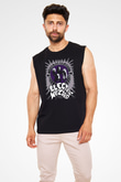 Electric Wizard Baskılı Unisex Siyah Kolsuz Tişört - Tshirt