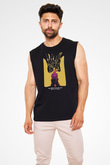 Electric Wizard Baskılı Unisex Siyah Kolsuz Tişört - Tshirt