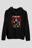 Electric Wizard Baskılı Unisex Siyah Kapüşonlu Sweatshirt