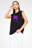 Electric Wizard Baskılı Unisex Siyah Kolsuz Tişört - Tshirt