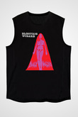 Electric Wizard Baskılı Unisex Siyah Kolsuz Tişört - Tshirt