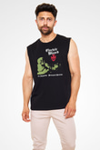 Electric Wizard Baskılı Unisex Siyah Kolsuz Tişört - Tshirt