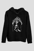 Electric Wizard Baskılı Unisex Siyah Kapüşonlu Sweatshirt