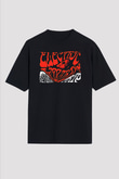 Electric Wizard Baskılı Unisex Siyah Oversize Tişört - Tshirt
