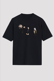 Electric Wizard Baskılı Unisex Siyah Oversize Tişört - Tshirt